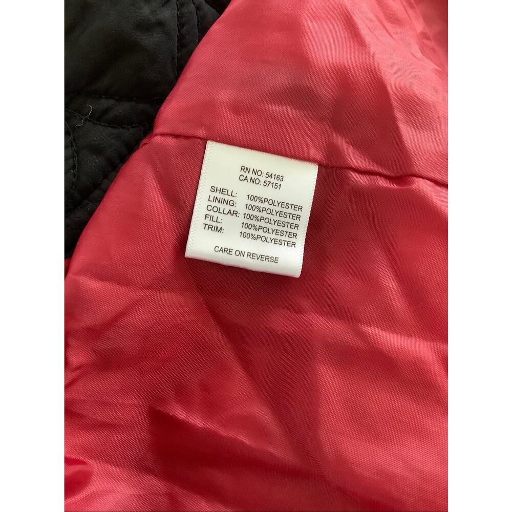 G.H. Bass & Co. Women's Large Black Red Full Zip Quilted Jacket Gorpcore HR9-27 - Picture 8 of 8